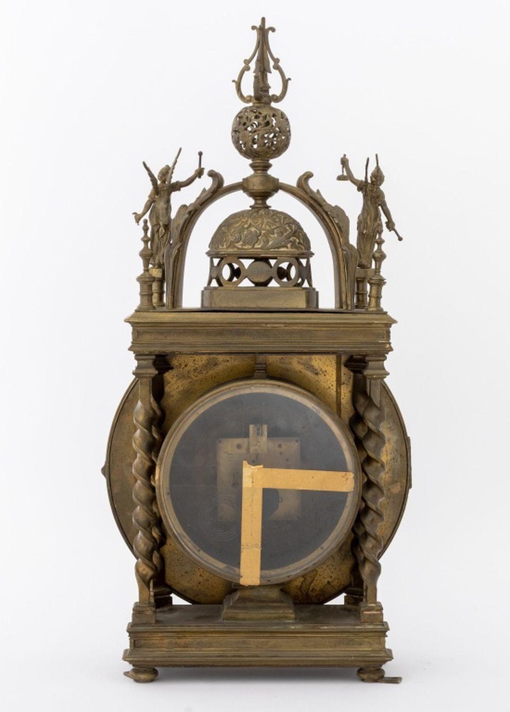 LeRolle Regence Style Brass Pedestal Clock For Sale 3