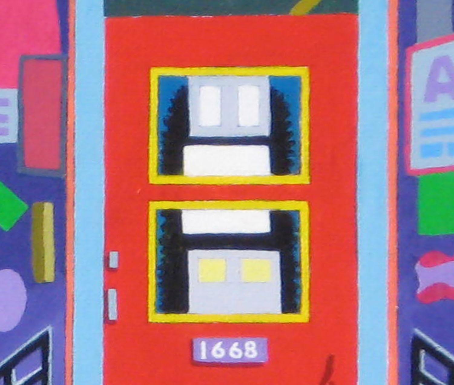 Annie's Second-Hand Chic, Original Painting - Blue Interior Painting by Leroy Burt