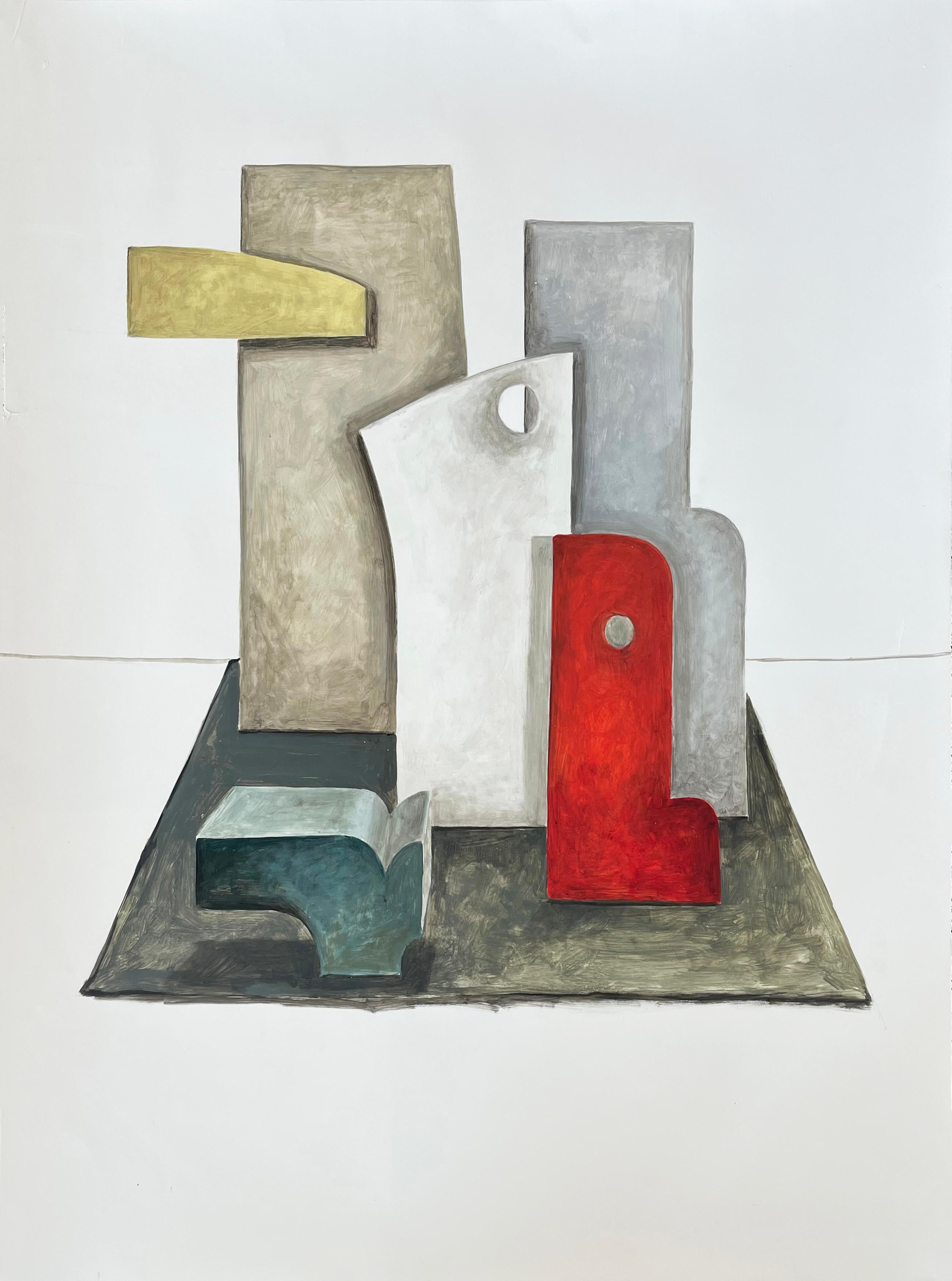 Leroy Dewees "Cubism Series" 2021, Mixed Media Collage on Panel with