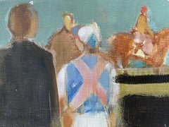 Leroy, French Contemporary Modernist Oil, Jockeys & Horse Racing Scene