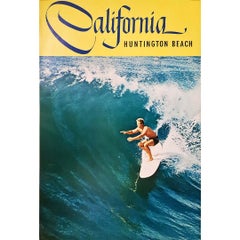Circa 1970 photo poster of Surf by photographer LeRoy Grannis - Huntington Beach