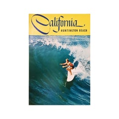 Circa 1970 photo poster of Surf by photographer LeRoy Grannis - Huntington Beach