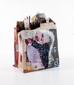 Sculpture abstraite en argile représentant une maison urbaine The Row sur le thème de l'histoire des Noirs