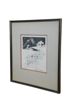 LeRoy Neiman 1972 signiert gerahmt Alpine Skifahren VII Radierung 16"