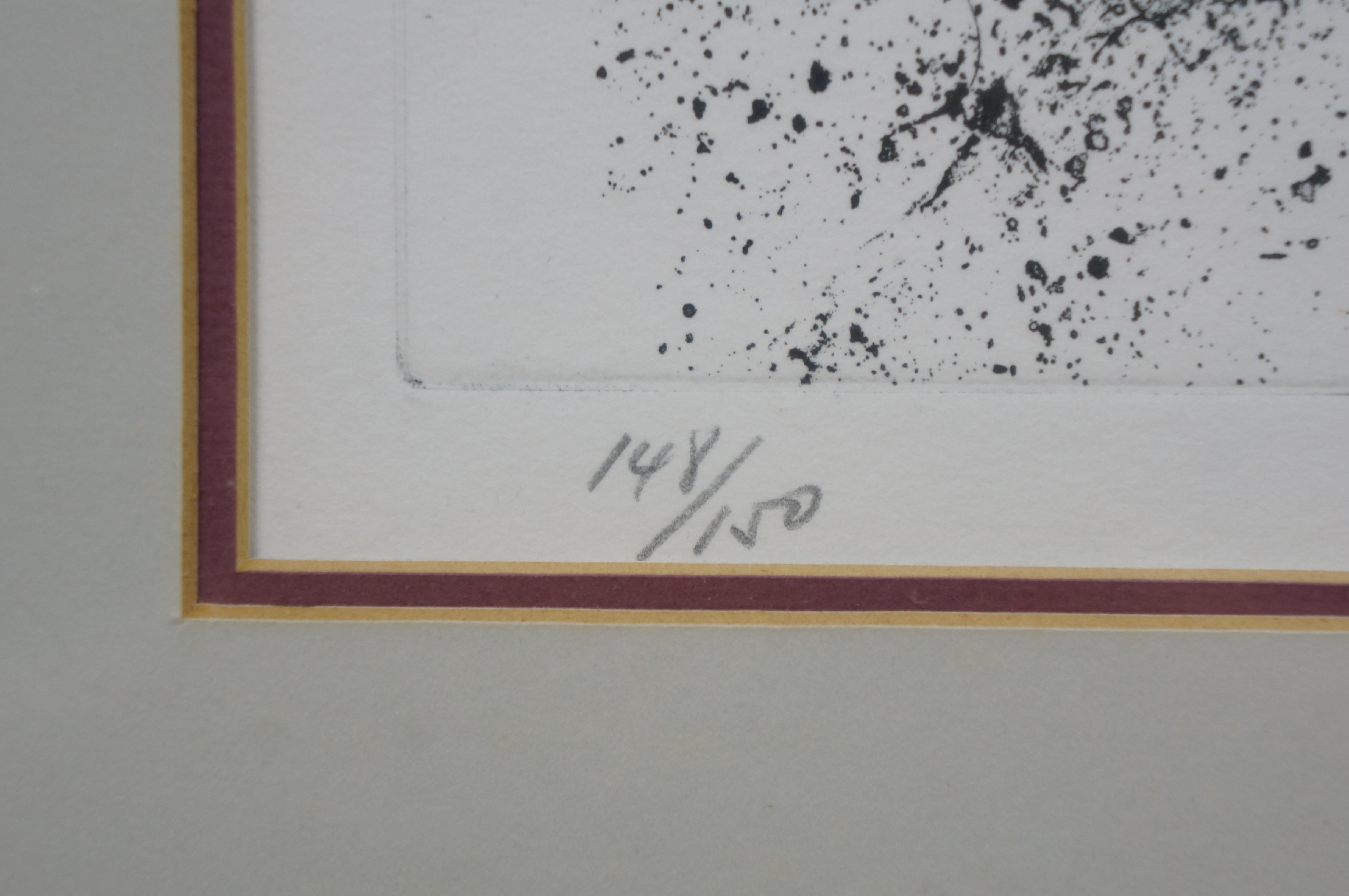 Late 20th Century LeRoy Neiman 1972 Signed Framed Alpine Skiing VII Etching 16