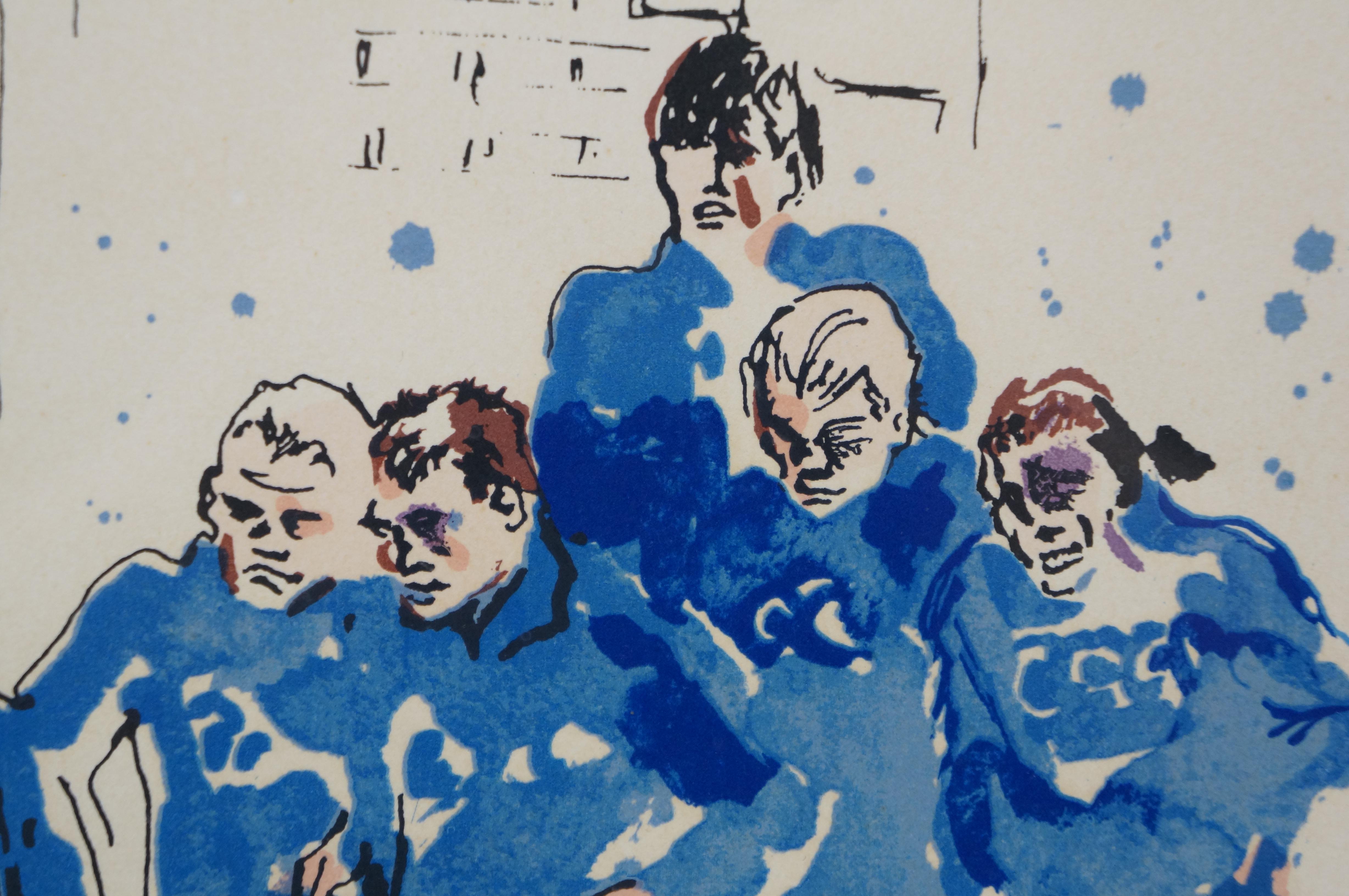 LeRoy Neiman 1972 signiert russische Boxmannschaft München Olympics Serigraphie 26
