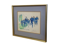 LeRoy Neiman 1972 Signed Russian Boxing Team Munich Olympics Serigraph 26"