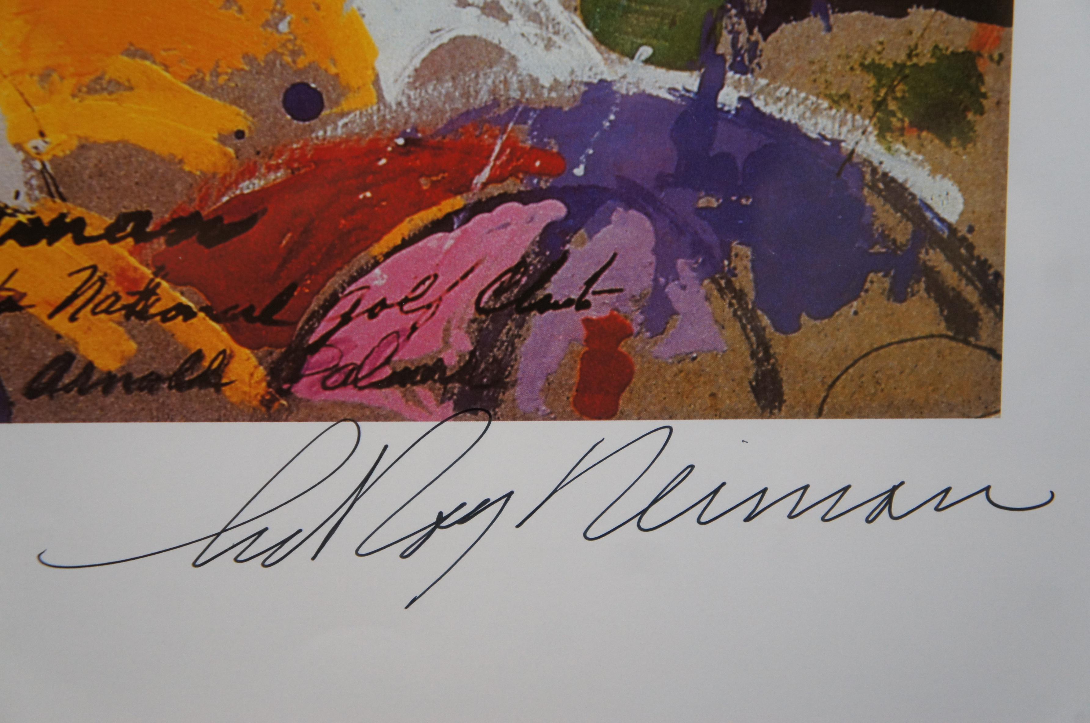 LeRoy Neiman Arnold Palmer Arnie in the Rain Poster da golf con doppia firma 37 in vendita 6