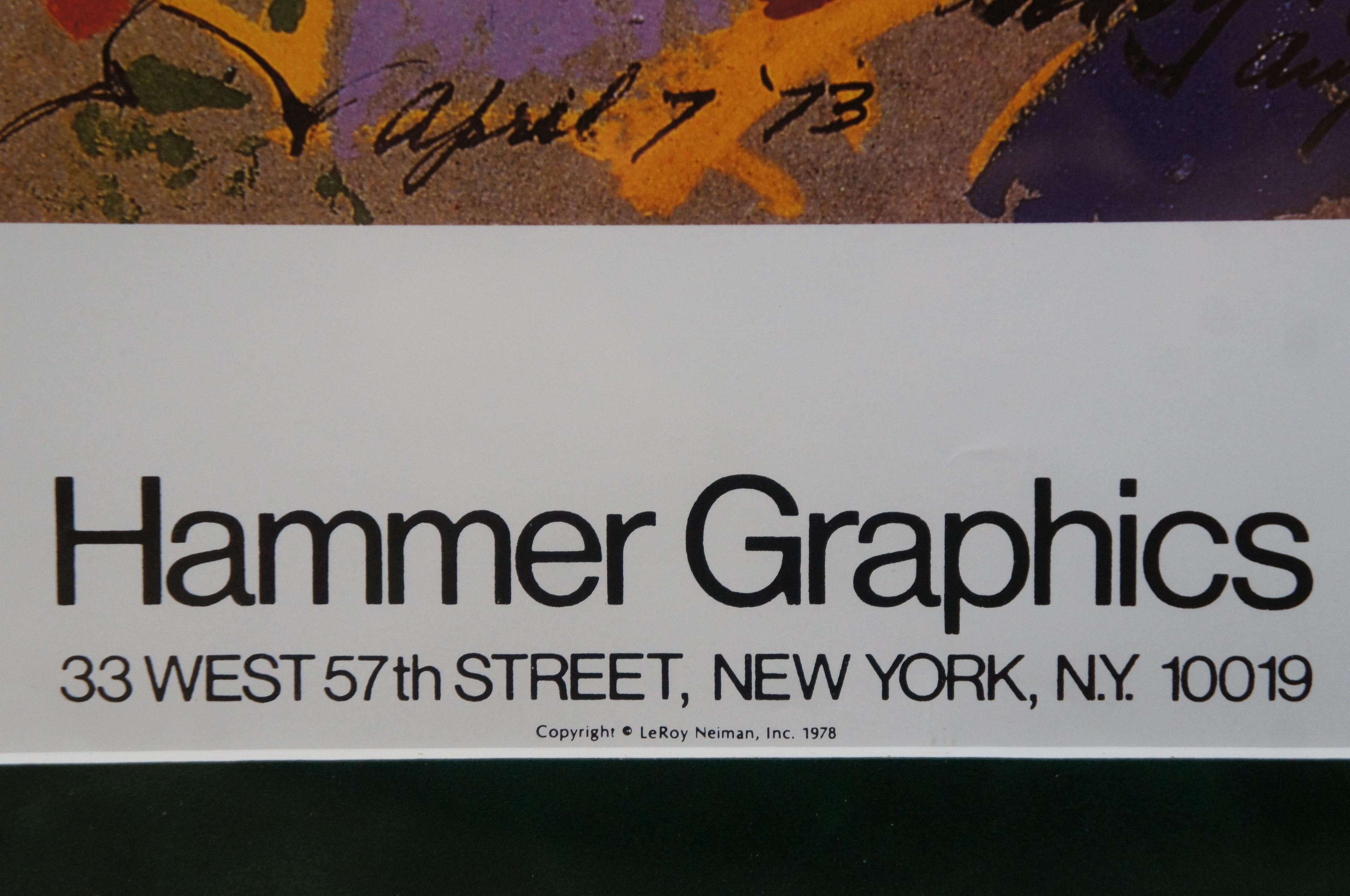 LeRoy Neiman Arnold Palmer Arnie in the Rain Poster da golf con doppia firma 37 in vendita 7