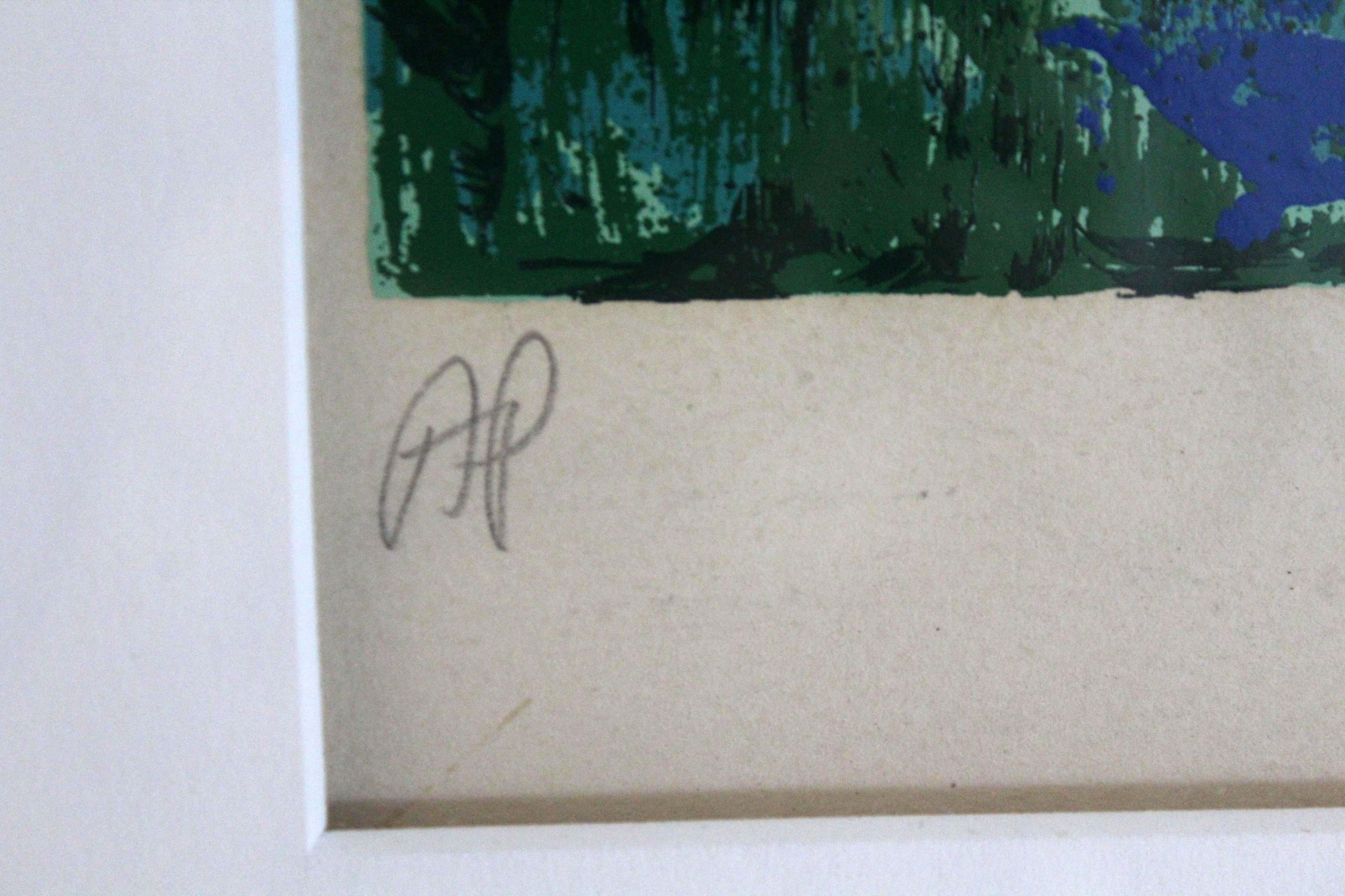 LeRoy Neiman Black Break 1973 Signed Serigraph AP Framed For Sale 5