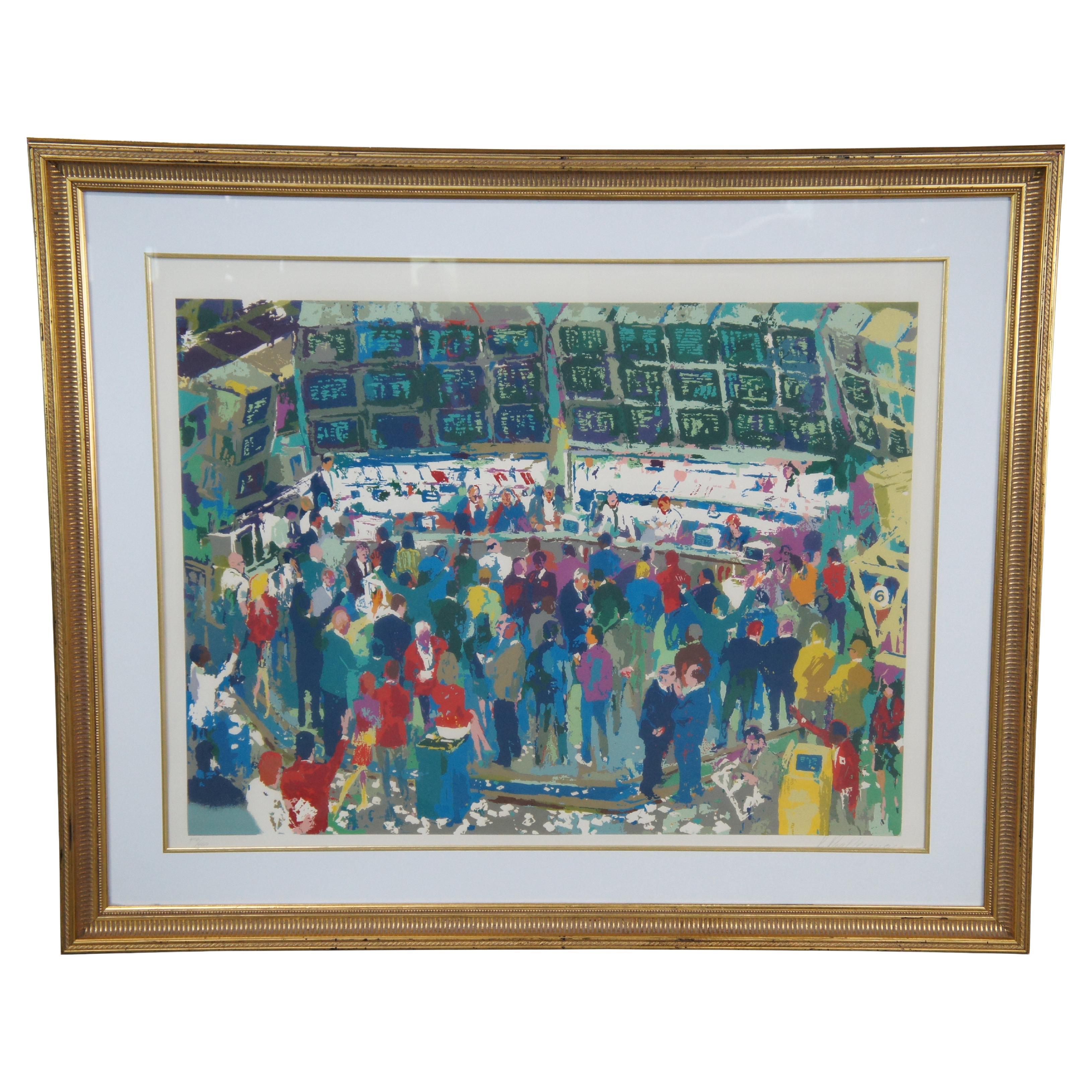 LeRoy Neiman "Chicago Options" 1990 Hand Signed Serigraph Stock Market Framed