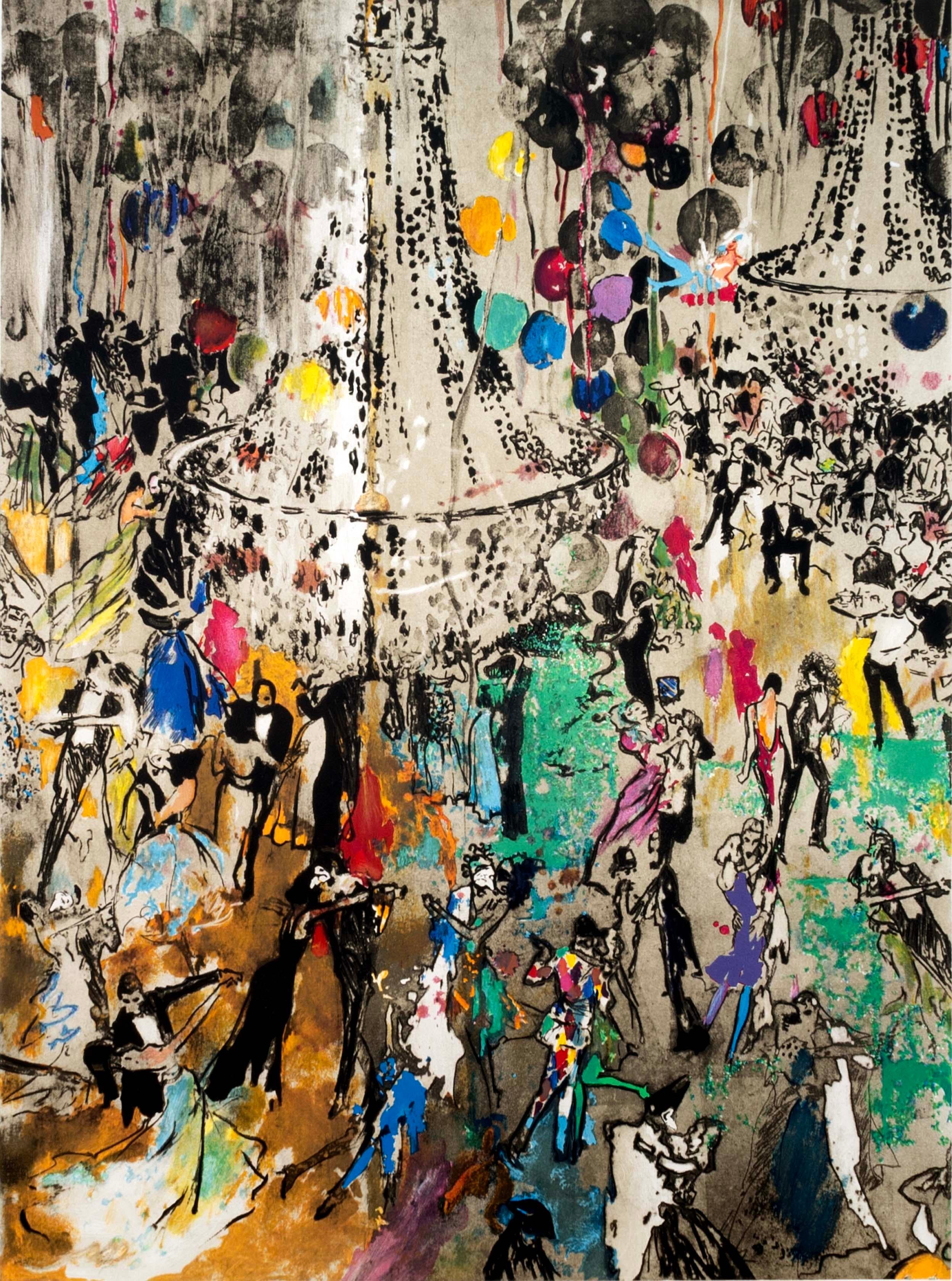 LeRoy Neiman Dancing to Sinatra Litografia contemporanea 302/550 Senza cornice In condizioni buone in vendita a Keego Harbor, MI