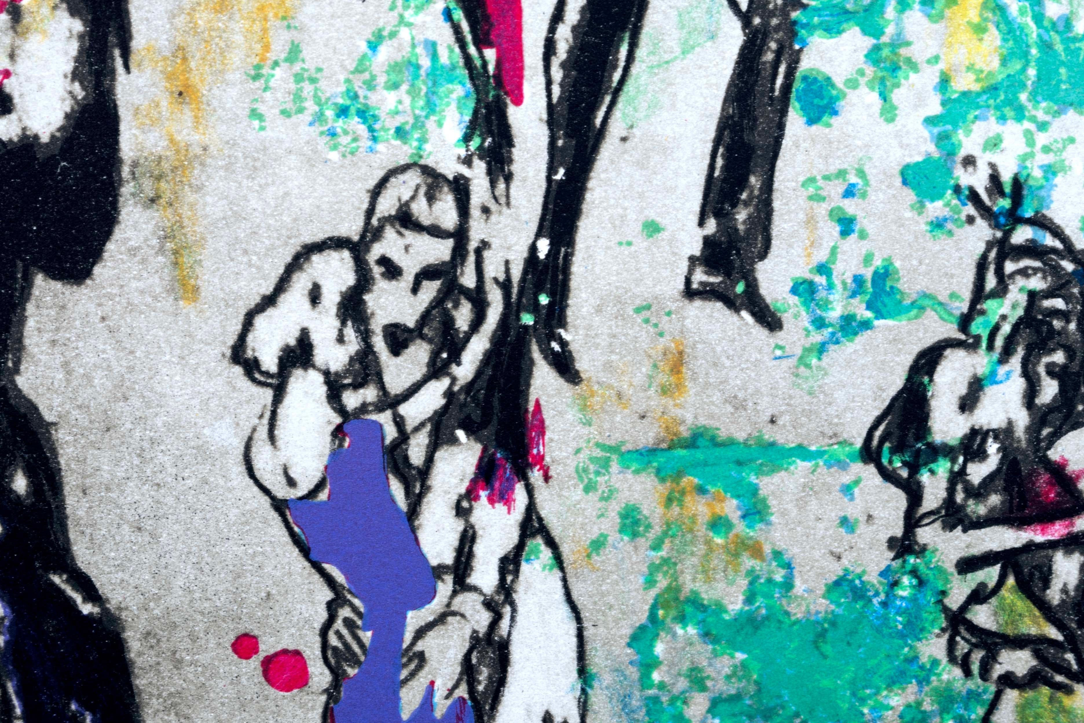 LeRoy Neiman Dancing to Sinatra Litografia contemporanea 302/550 Senza cornice in vendita 3