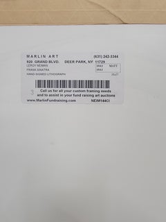 Lithographie de Frank Sinatra encadrée et signée à la main par Leroy Neiman