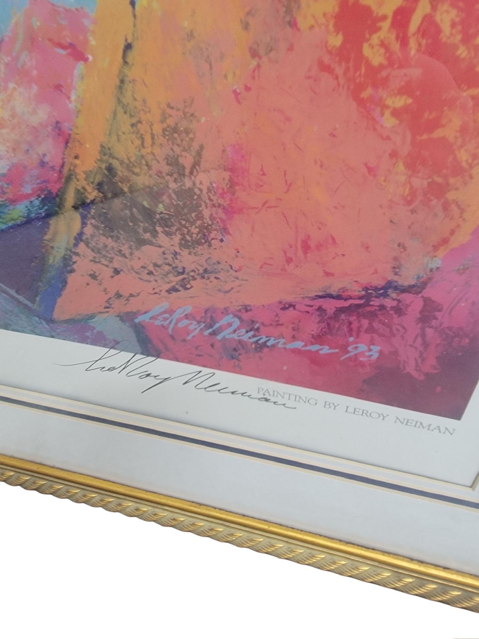 Leroy Neiman Frank Sinatra Custom Framed & Hand Signed Lithograph For Sale 2