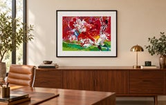 LeRoy Neiman, «El partido del siglo», serigrafía firmada (prueba de artista), 1974