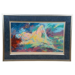 Vintage Leroy Neiman "Homage to Boucher" Limited Edition Nude Serigraph Signed Portrait