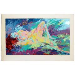 Leroy Neiman Hommage an Boucher Akt Serigraphie Ungerahmt Signiert 1973 146/250