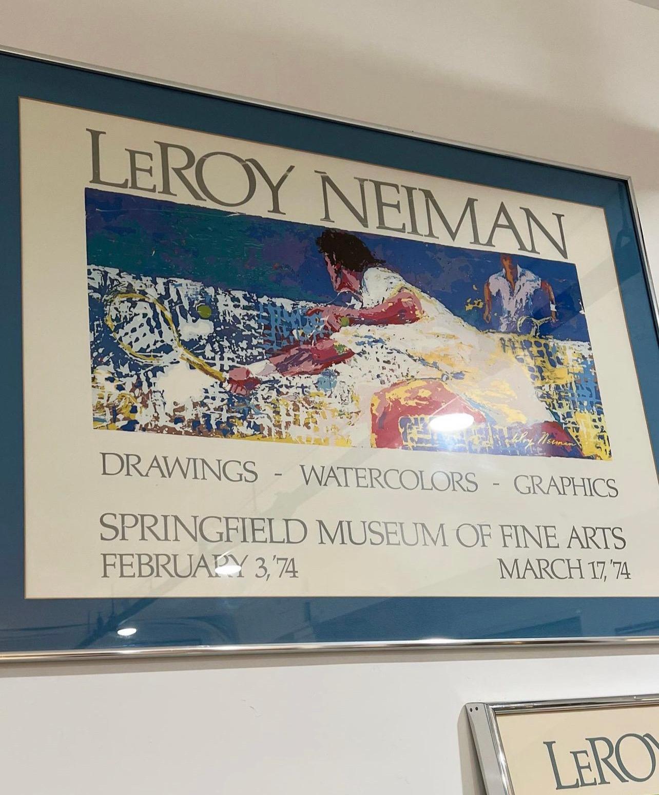 Mid-Century Modern LeRoy Neiman Lithograph, Springfield Museum of Fine Arts, 1974