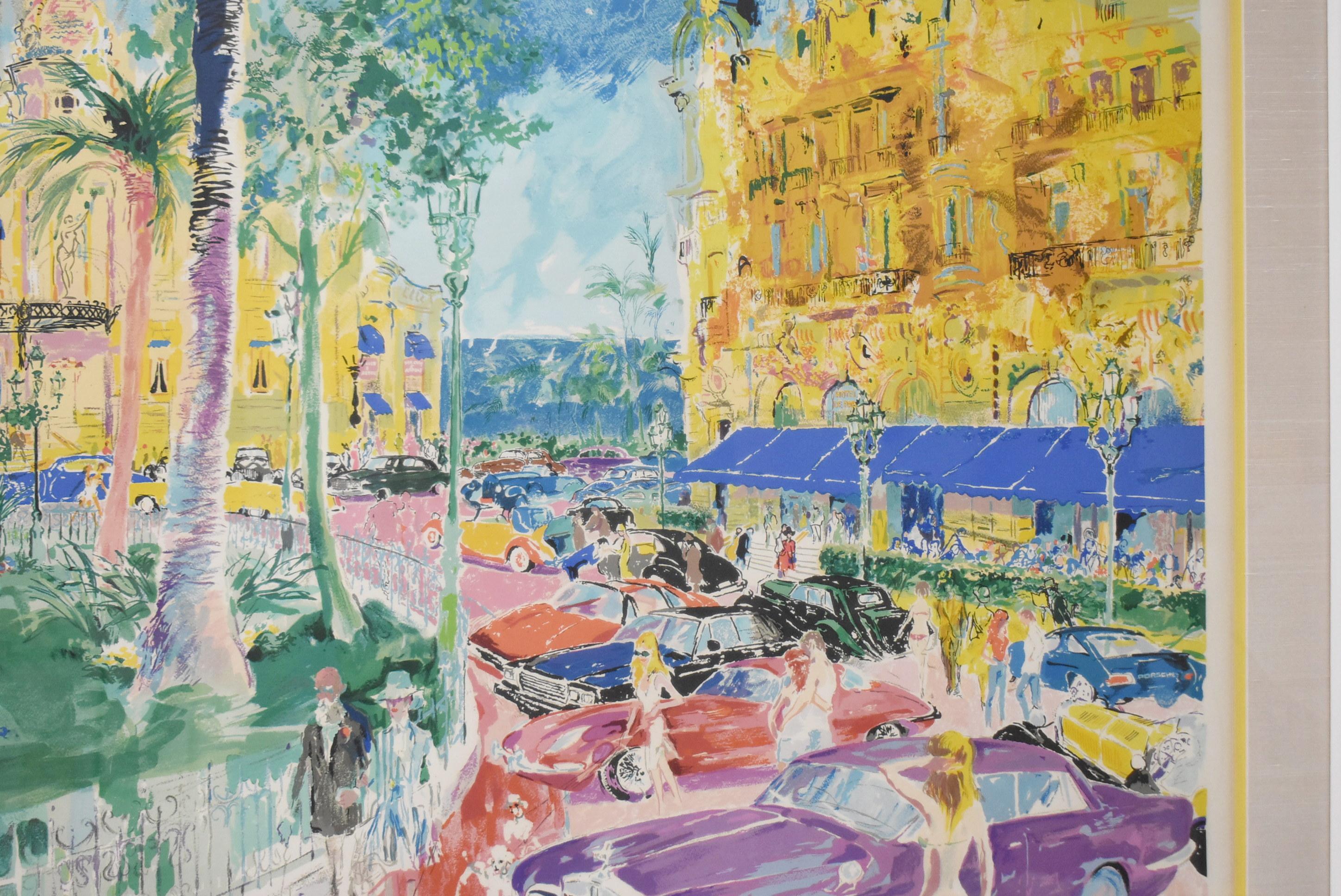 LeRoy Neiman 1921-2012 Color Serigraph Monte Carlo 1982. Signed in pencil lower right and numbered 15/300. Double matted. Image size 27