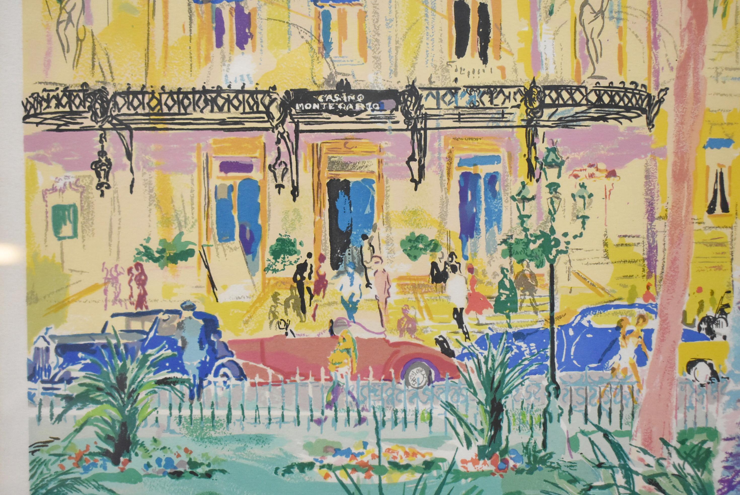 Leroy Neiman Monte Carlo Serigrafia, 1982 Firmato In condizioni buone in vendita a Toledo, OH