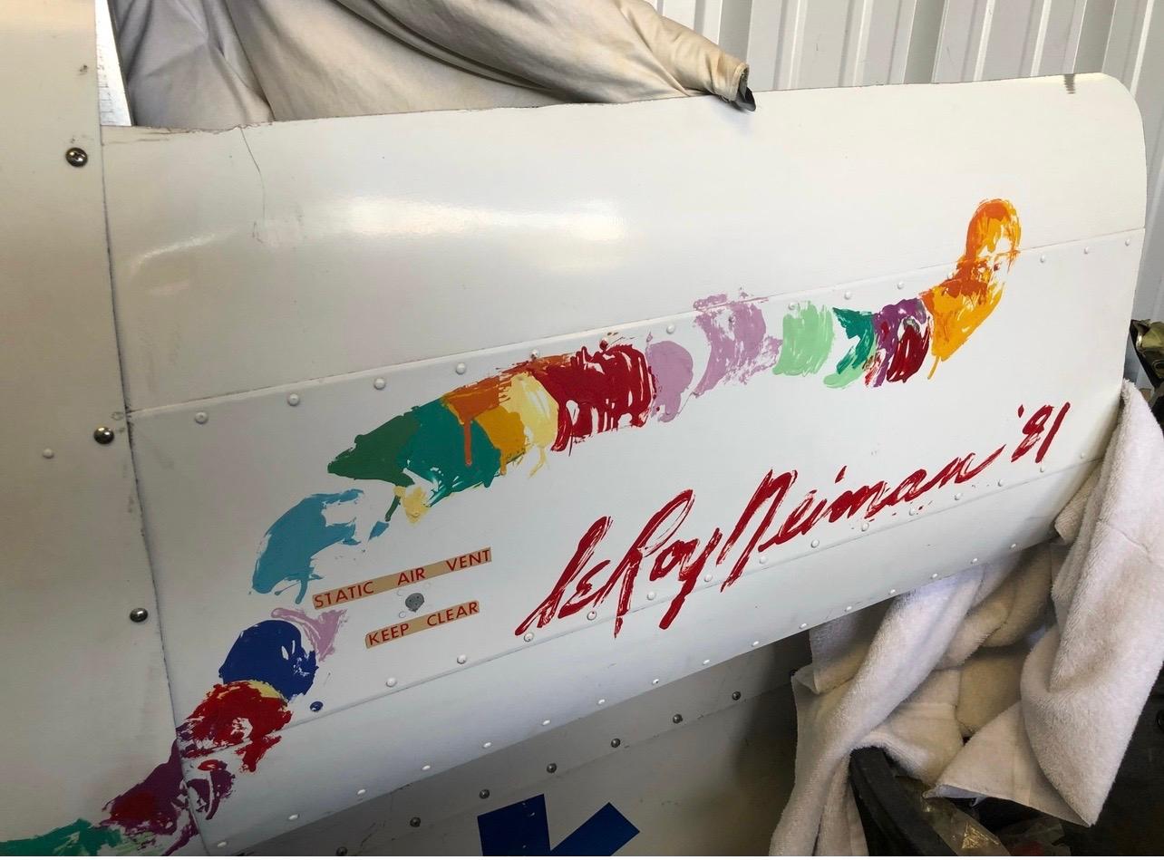 Leroy Neiman, Original Painting One of a Kind Helicopter Fuselage Flying Tiger For Sale 10