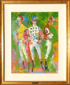 3 Studies of a Jockey, Expressionist Oil Painting by LeRoy Neiman