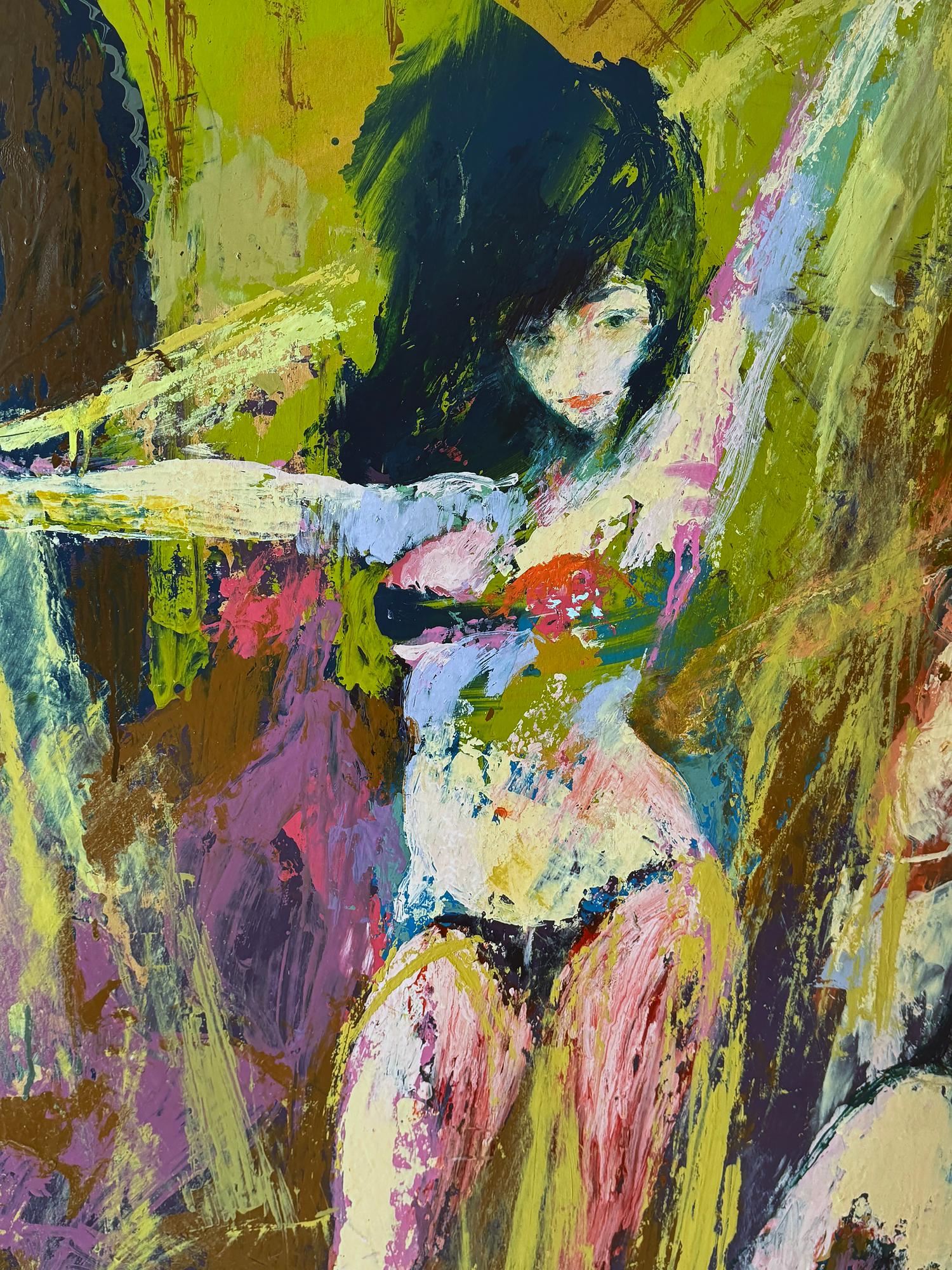 Sinnliche Bauchtänzerinnen, Marokko – Painting von Leroy Neiman