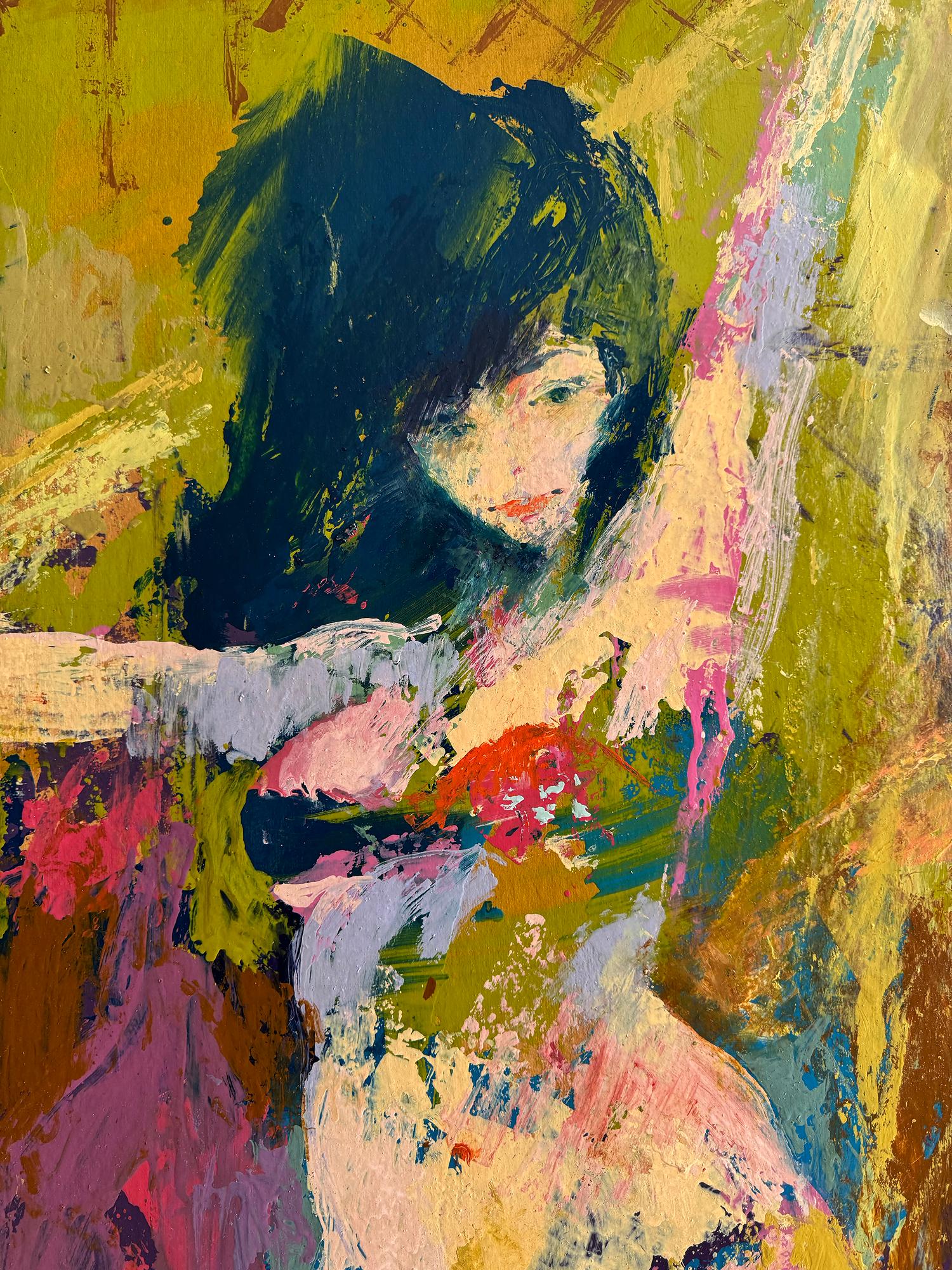 Wir bieten eine seltene Gelegenheit, eines der besten und überzeugendsten Gemälde von LeRoy Neiman zu erwerben. Es ist ein Statement.   Die Kombination von verlockenden Motiven mit einer monumentalen Größe und einem sehr guten Zustand stellt dieses