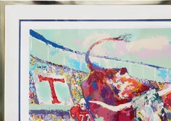 Colorful Abstract Contemporary Texas Longhorn Football Game Lithograph