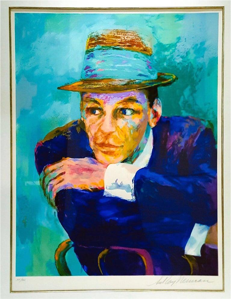 Leroy Neiman Portrait Painting - Frank Sinatra - Limited Edition Lithograph by LeRoy Neiman