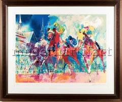 Vintage Leroy Neiman Churchill Downs Horse Racing Limited Edition Painting Serigraph