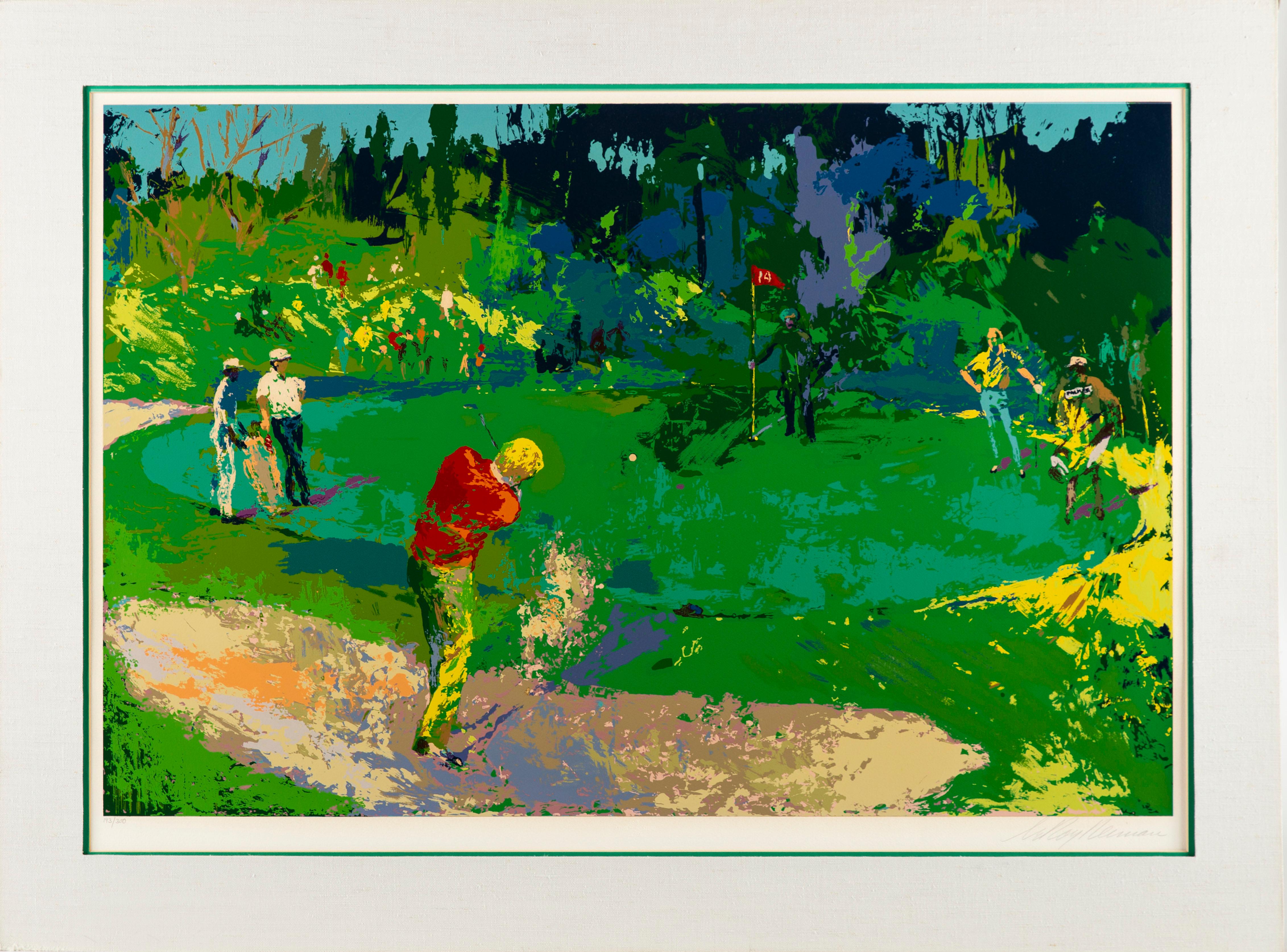 leroy neiman golf serigraph