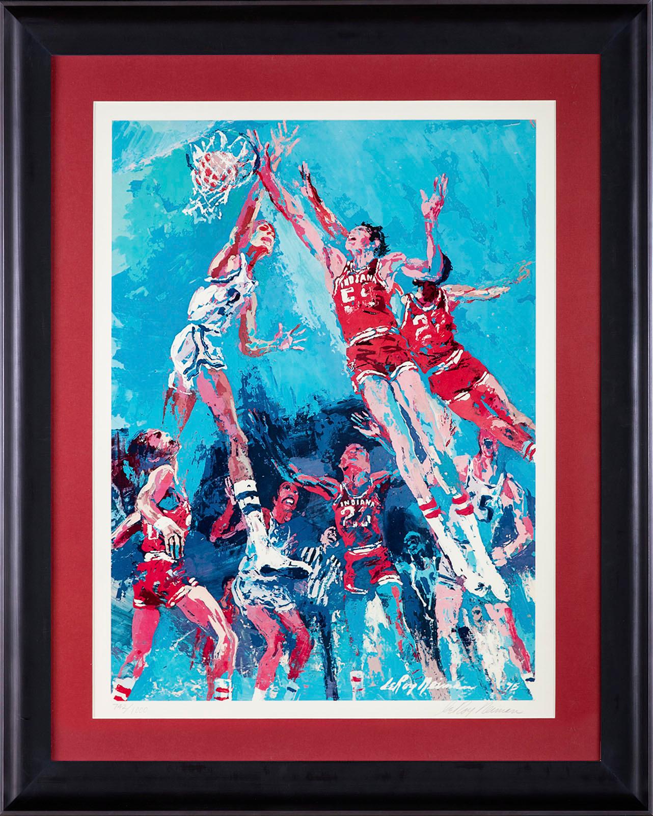 LeRoy Neiman - Hoosier Hoopla 1975, Serigraph - Painting by Leroy Neiman