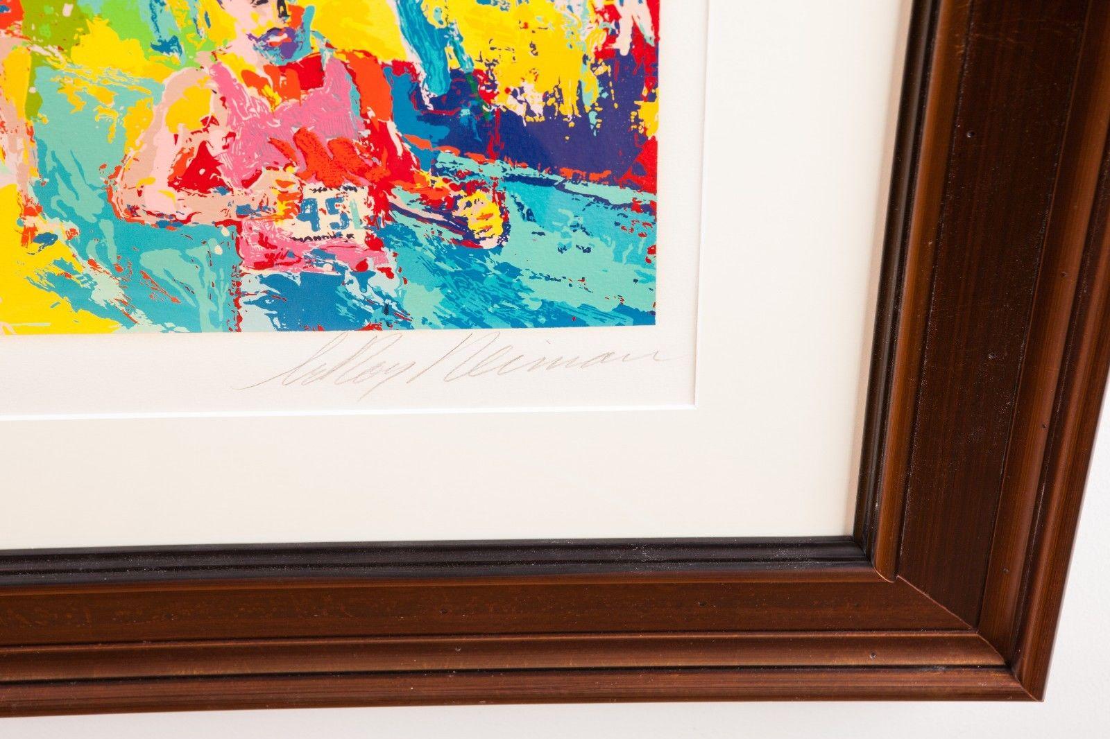 LeRoy Neiman New York Marathon Skyline Painting Art Large Artwork Signed For Sale 2