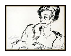 LeRoy Neiman Original Gouache Painting Signed London England Gambling Portrait