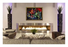 LEROY NEIMAN Original Large Oil Painting on Board Signed Playboy Bar Artwork SBO