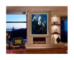 LeRoy Neiman Original Painting Oil on Board Large Jackie Gayle Signed Portrait