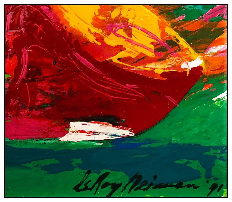 LeRoy Neiman LeRoy Neiman Original Painting Oil on Board Signed Big