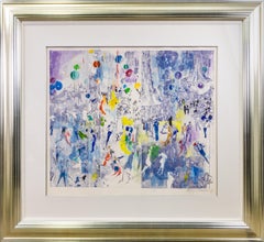 LeRoy Neiman Signed Original Watercolor on Etching Midnight Blue Ball