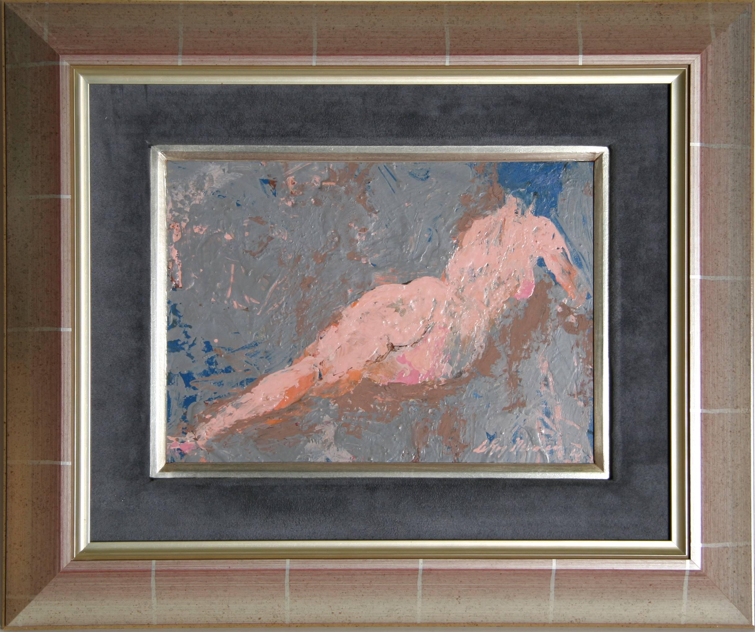 Leroy Neiman Nude Painting – Nude, Ölgemälde aus der Playboy-Ära von LeRoy Neiman
