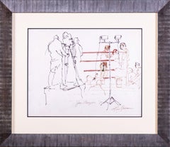 Used Original Rare Leroy Neiman Painting Joe Frazier 1971 Champion Muhammad Ali
