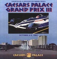 1983 After LeRoy Neiman 'Caesars Palace Grand Prix III' Expressionism Offset 