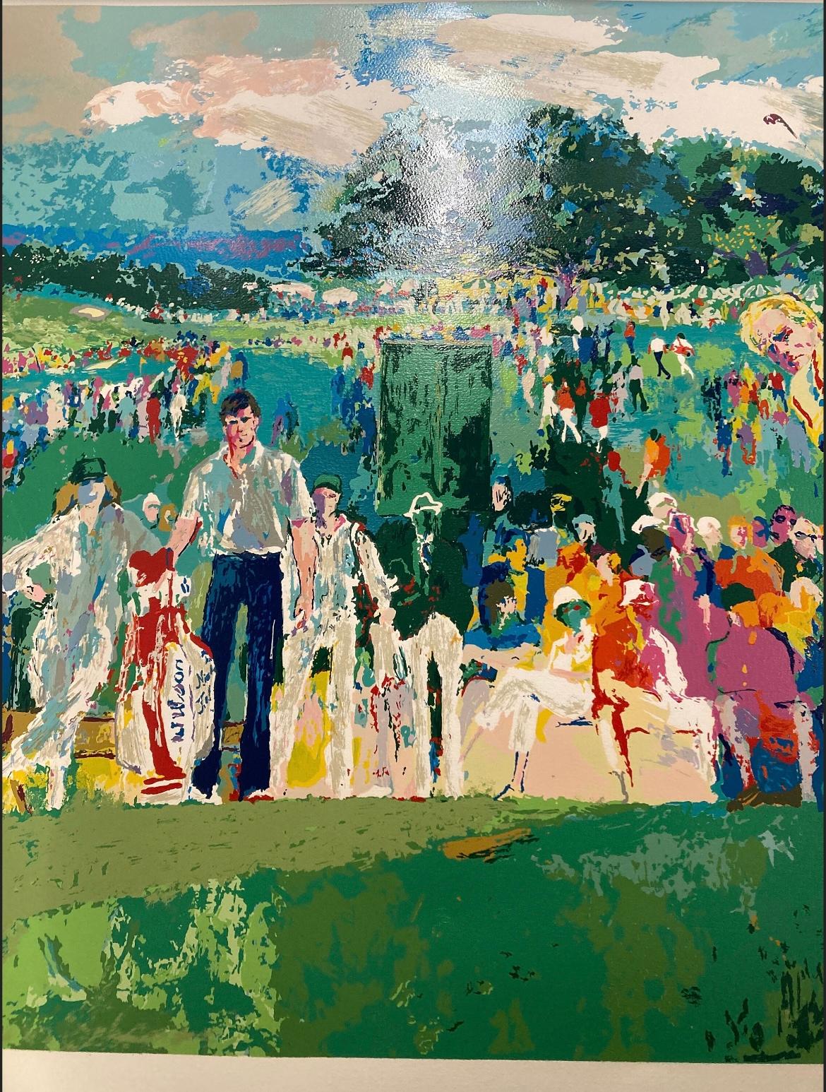 LeRoy Neiman serigraph signed and numbered “April At Augusta, 1990”. In good condition Unframed . Measures 45x33