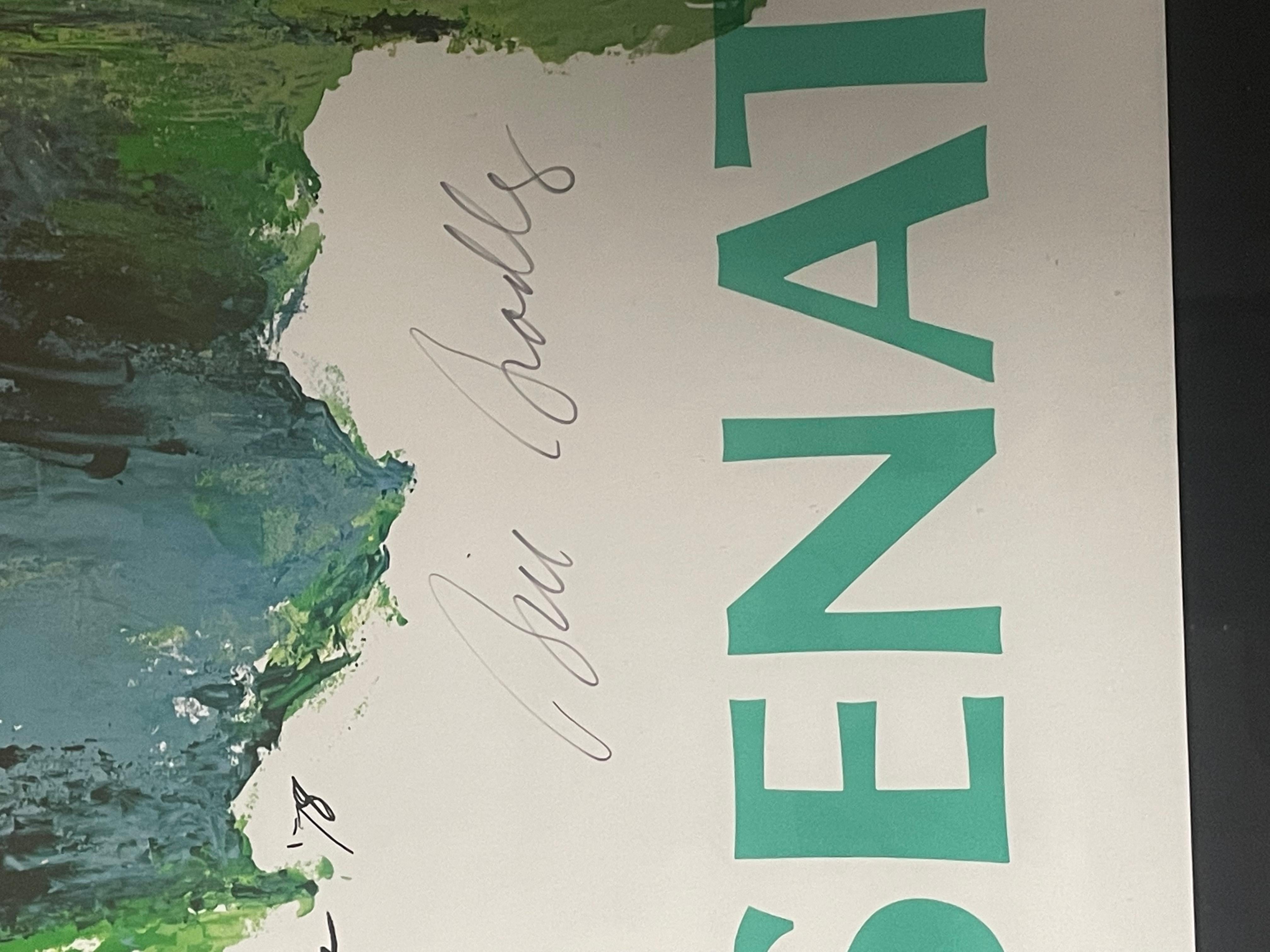 Il s'agit d'un poster signé par LeRoy Neiman et Bill Bradley. En bon état. Mesures 47x34