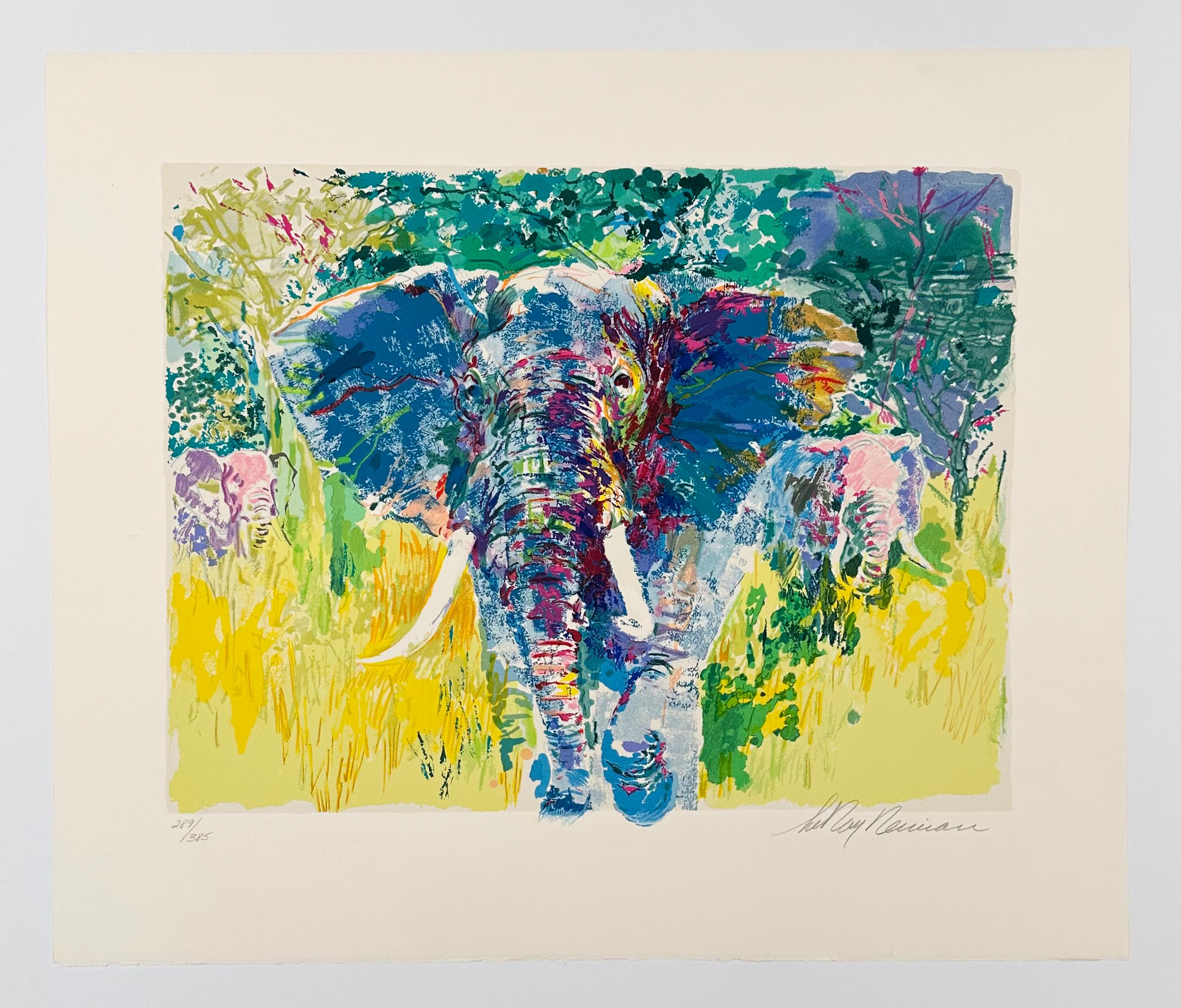 Elefantenbulle – Print von Leroy Neiman