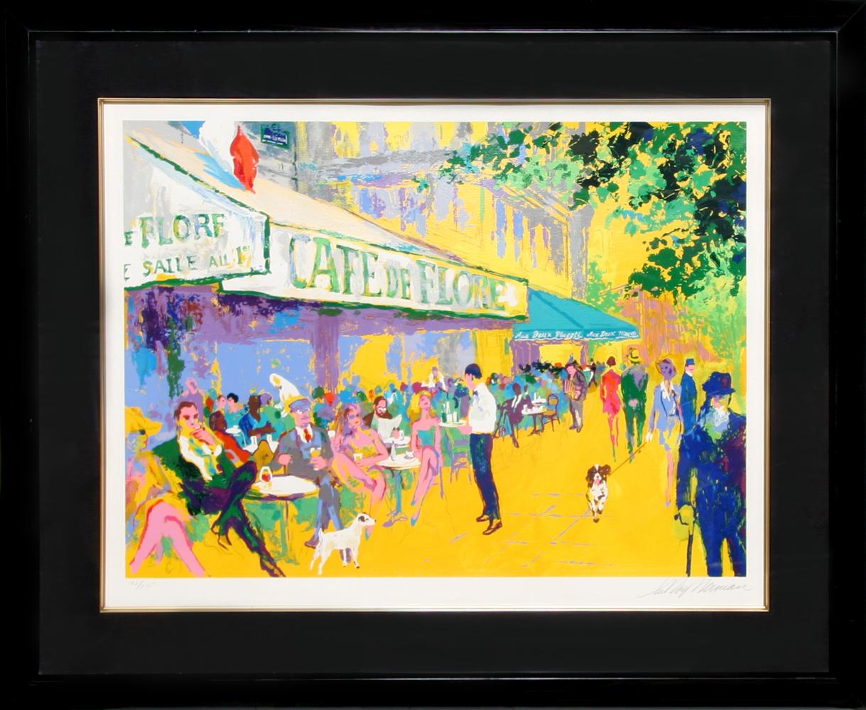 Leroy Neiman Figurative Print - Cafe de Flore I