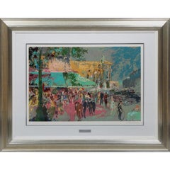 Vintage Leroy Neiman "Cafe de la Paix" (Paris) - LARGE, Signed, Framed Artist's Proof 