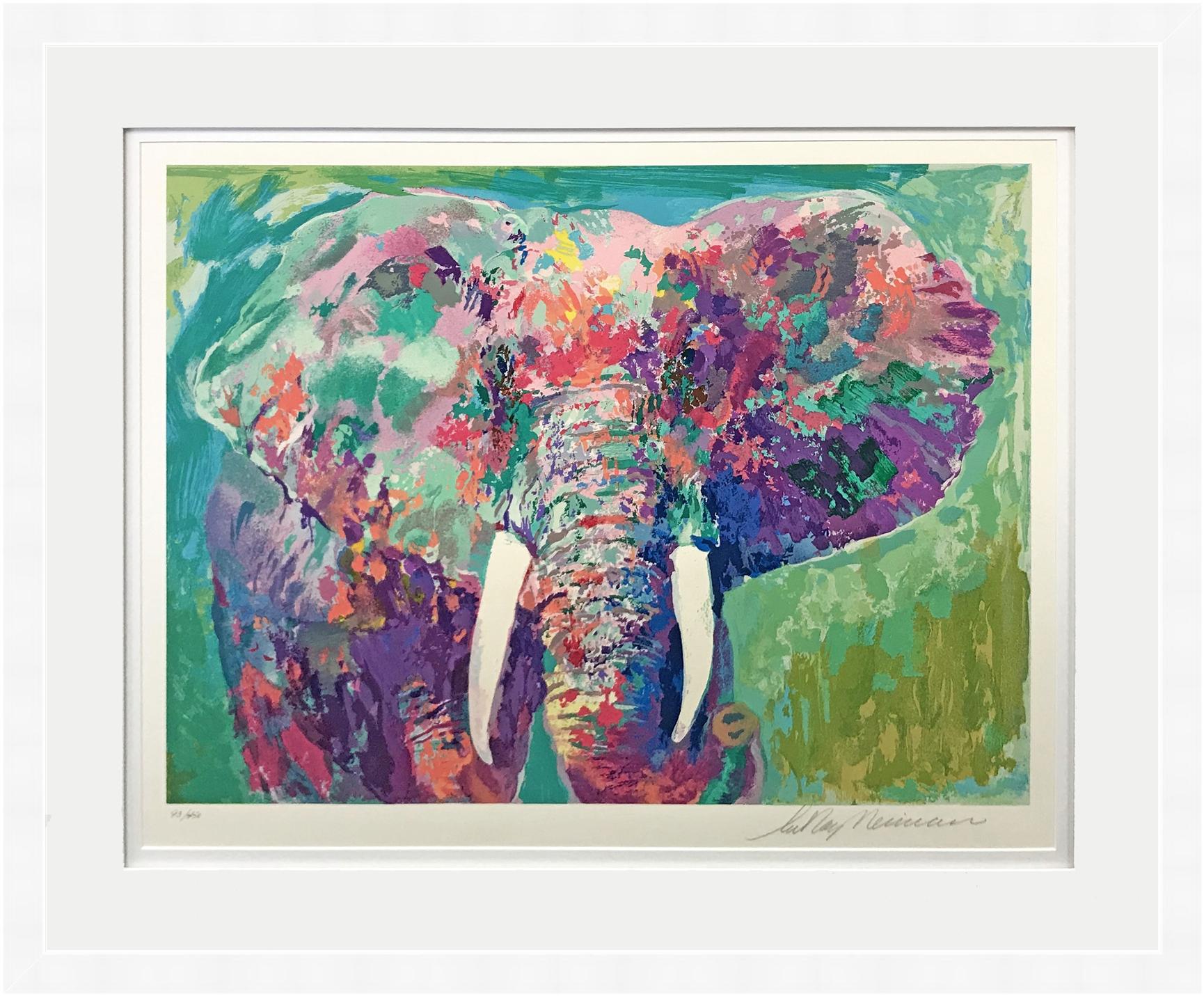 Leroy Neiman Figurative Print - CHARGING BULL