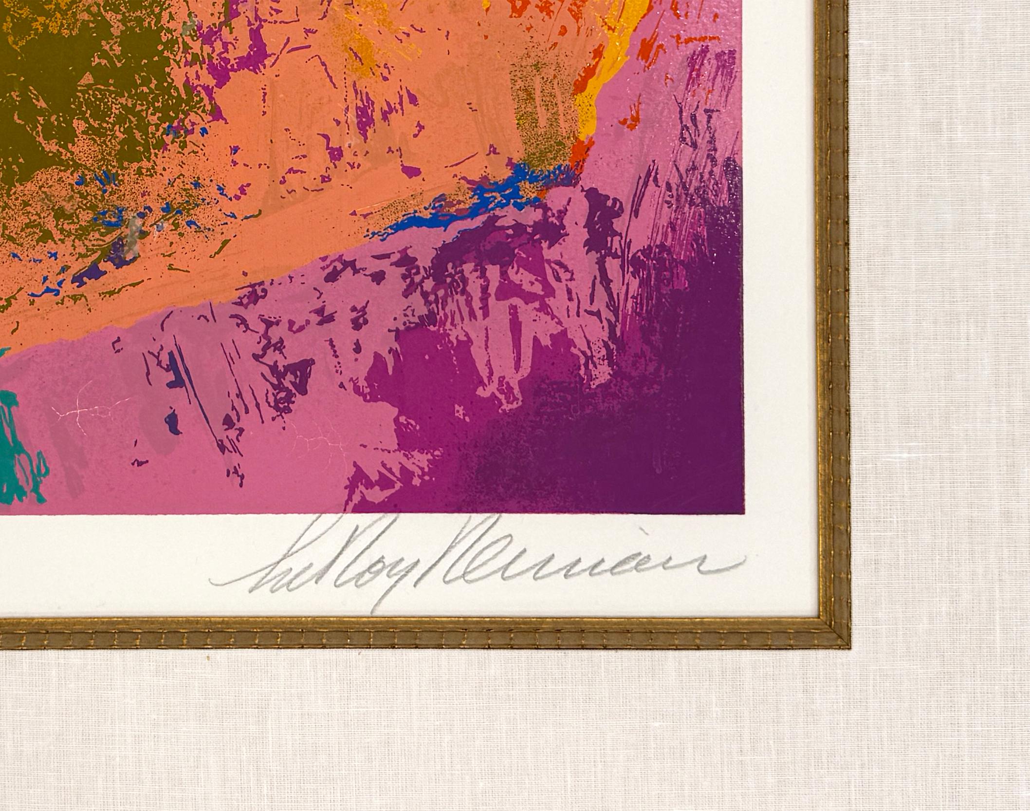 Frank Sinatra, Duetos (serigrafía grande enmarcada y firmada a mano) - Print de Leroy Neiman